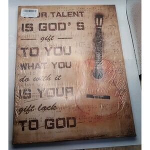 Your Talent Is God's‎ Gift To You Canvas Sign Wooden Frame 12x16